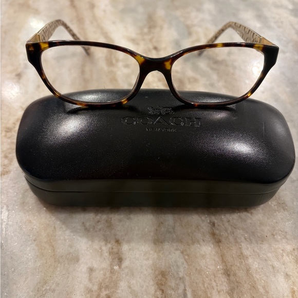 Coach Women's Tortoise Glasses Frame - Picture 1 of 8